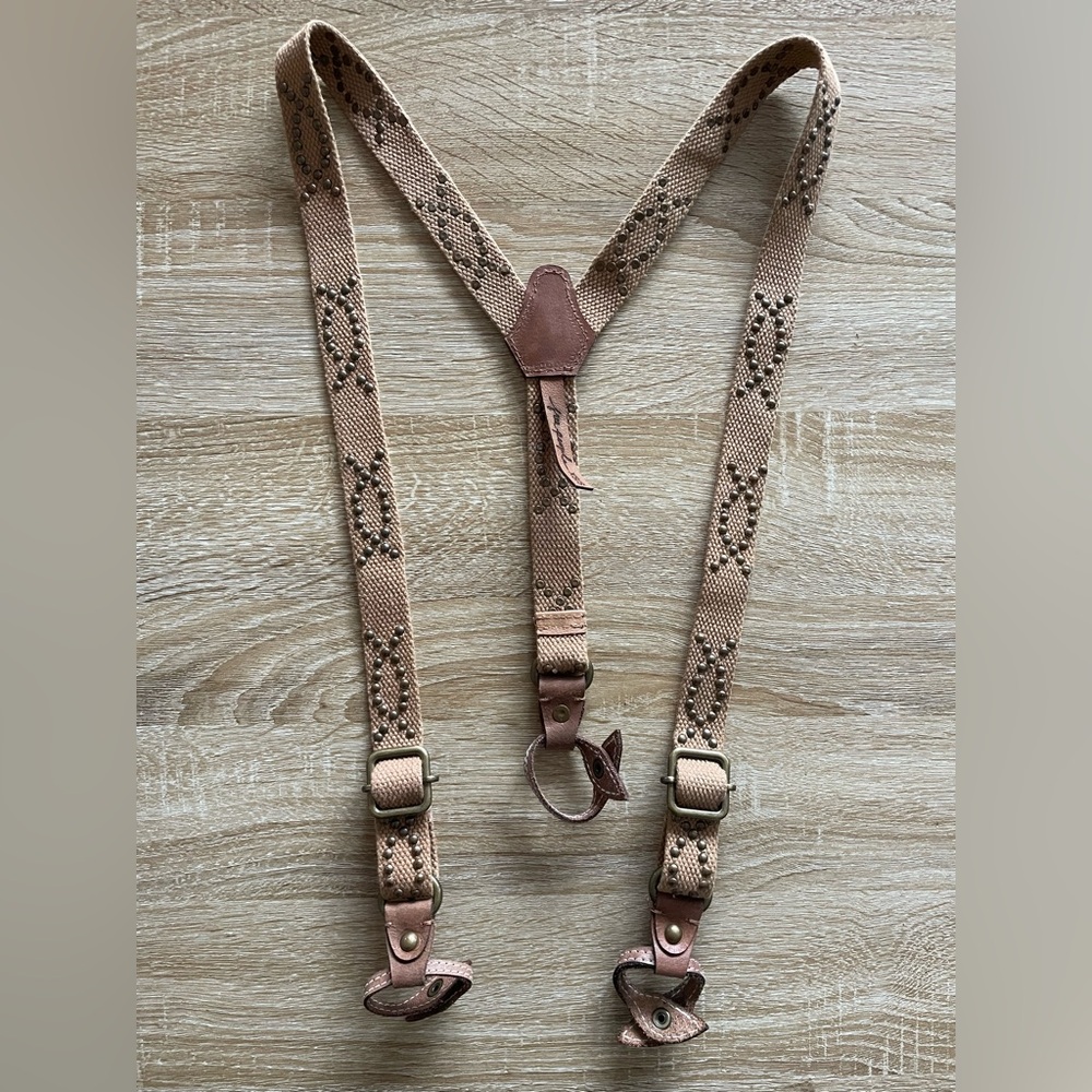 Free People Suri Suspenders XS/S in Studded Toffee
